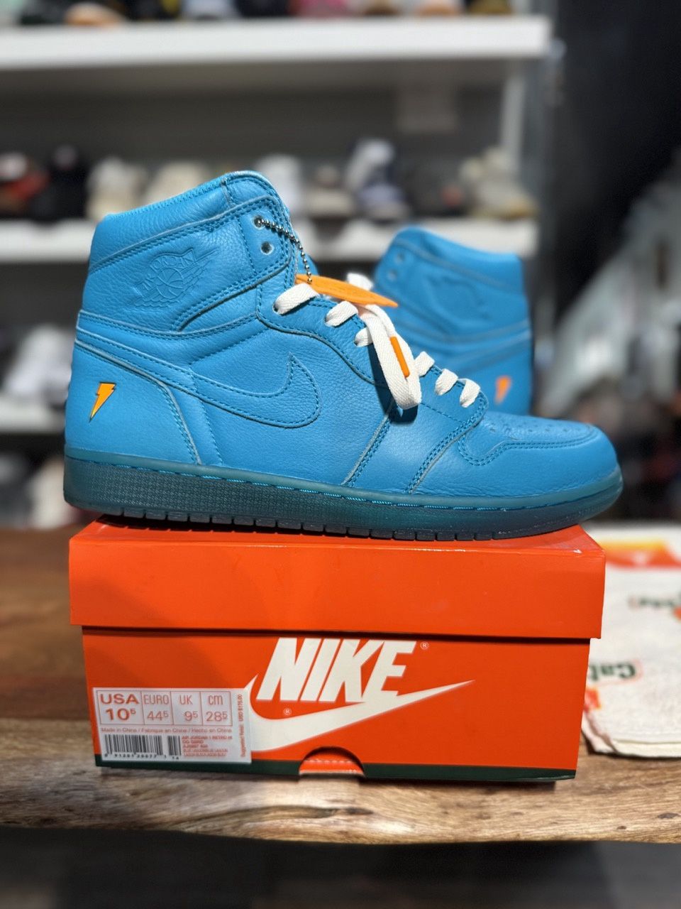 Jordan 1 Retro High Gatorade Blue Lagoon - Pre-Owned, Product Condition: Pre-Owned, Shoe Size: US M 10.5