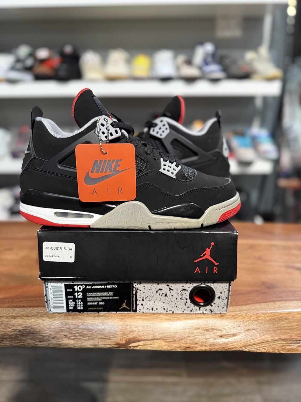 Jordan 4 Retro Bred (2019) • Pre-Owned, Product Condition: Pre-Owned, Shoe Size: US M 10.5