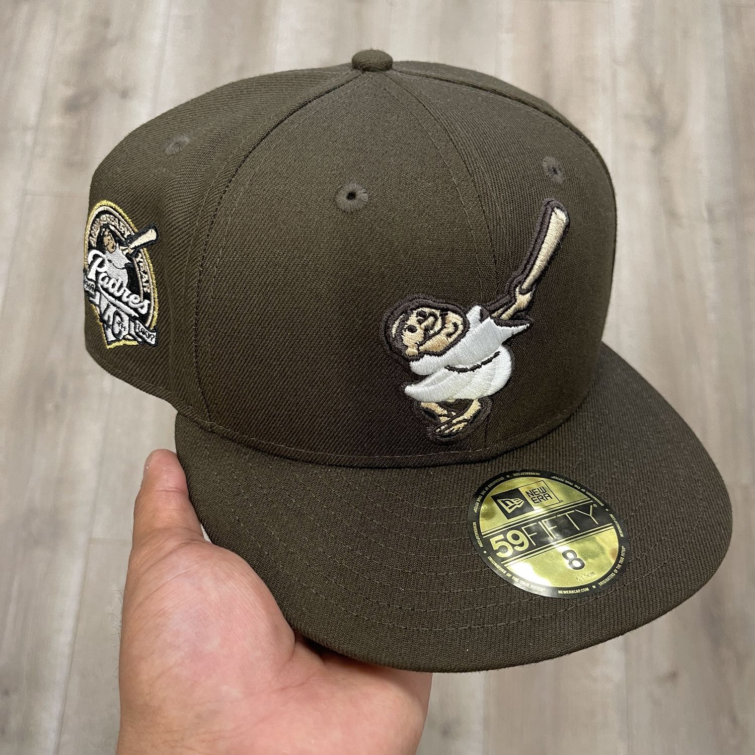 San Diego Padres Brown/Khaki Fitted Hat Size 8 Pre-Owned