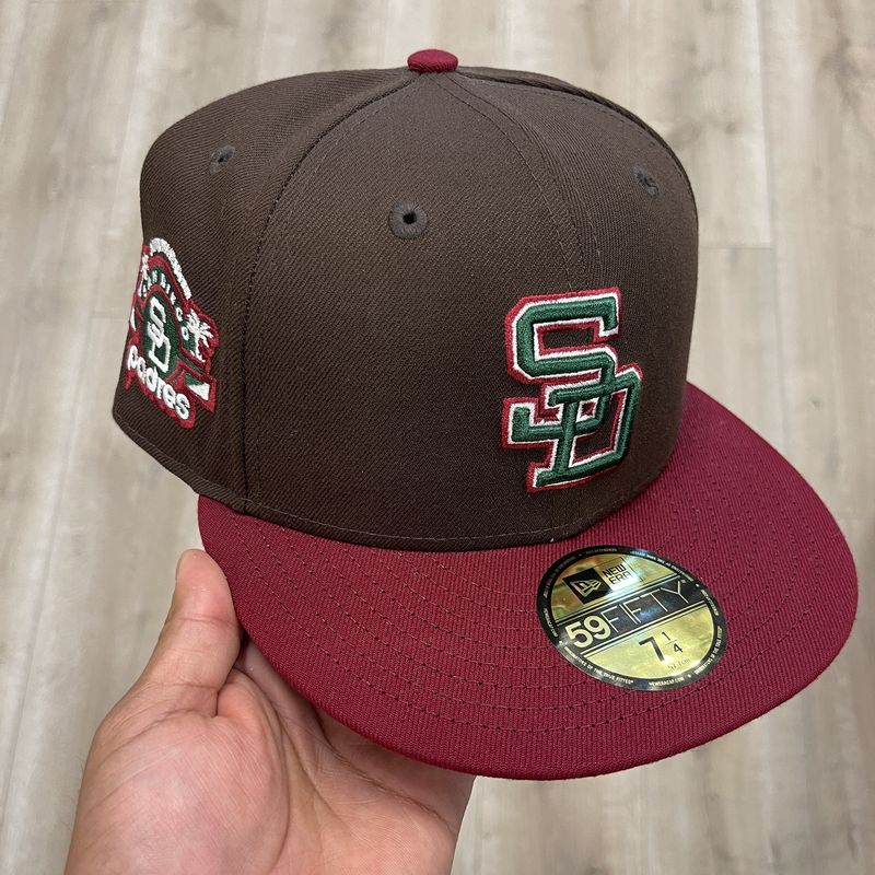 San Diego Padres Brown Fitted Hat Size 7 1/4 Pre-Owned
