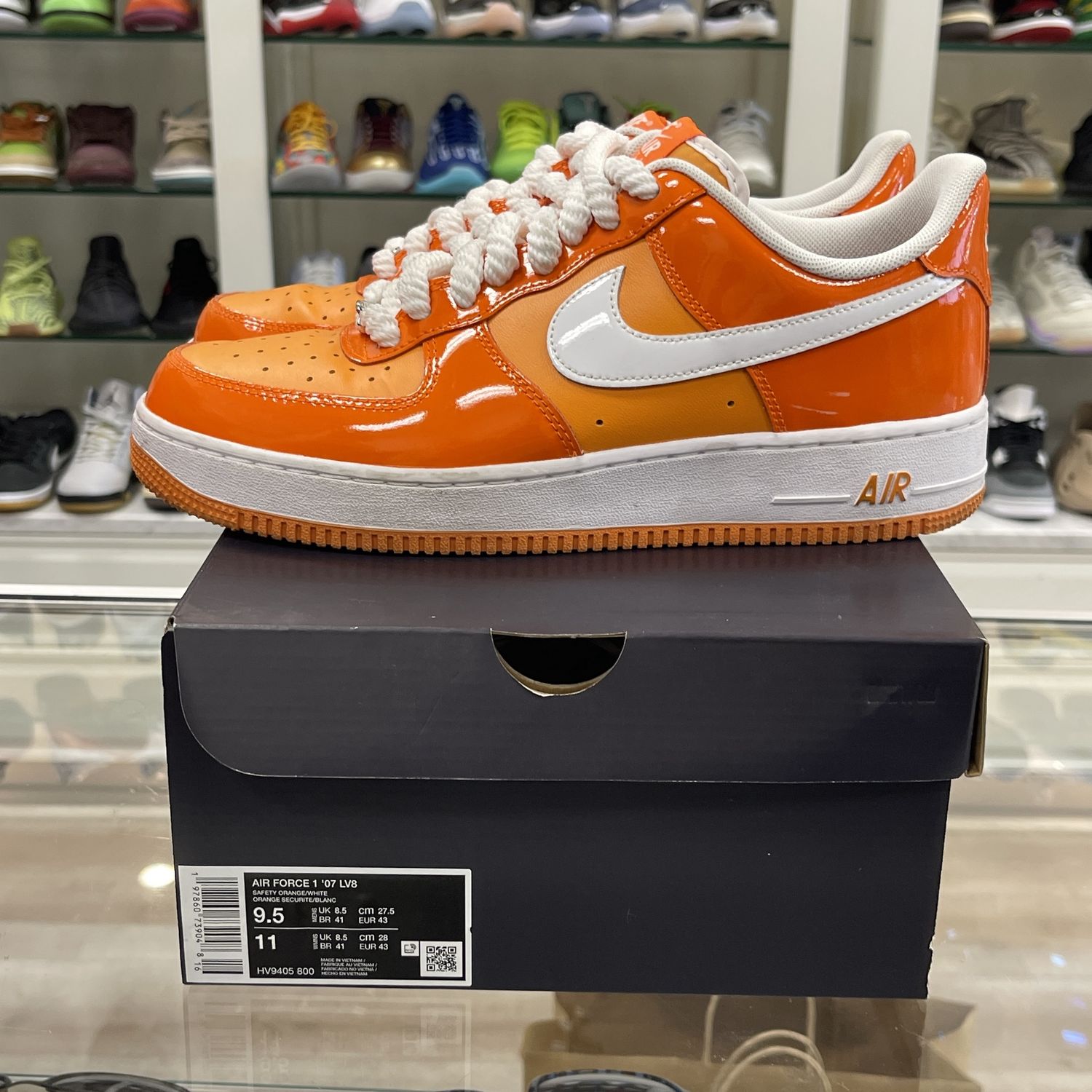 Nike Air Force 1 Low &#39;07 Orange White Patent