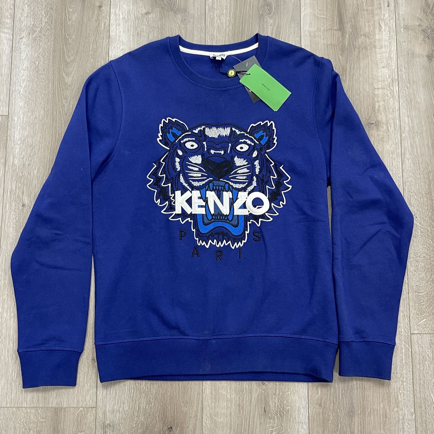 Kenzo Paris Blue Black Tiger Sweater • Pre-Owned