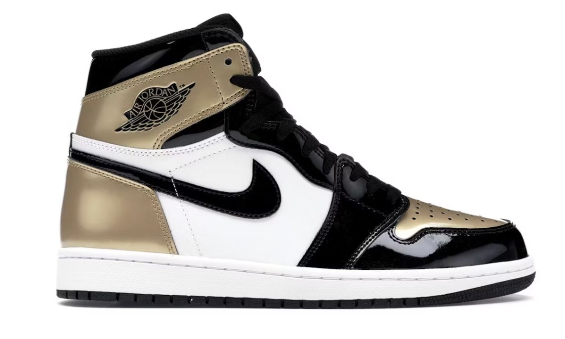 Jordan 1 Retro High NRG Patent Gold Toe - Brand New
