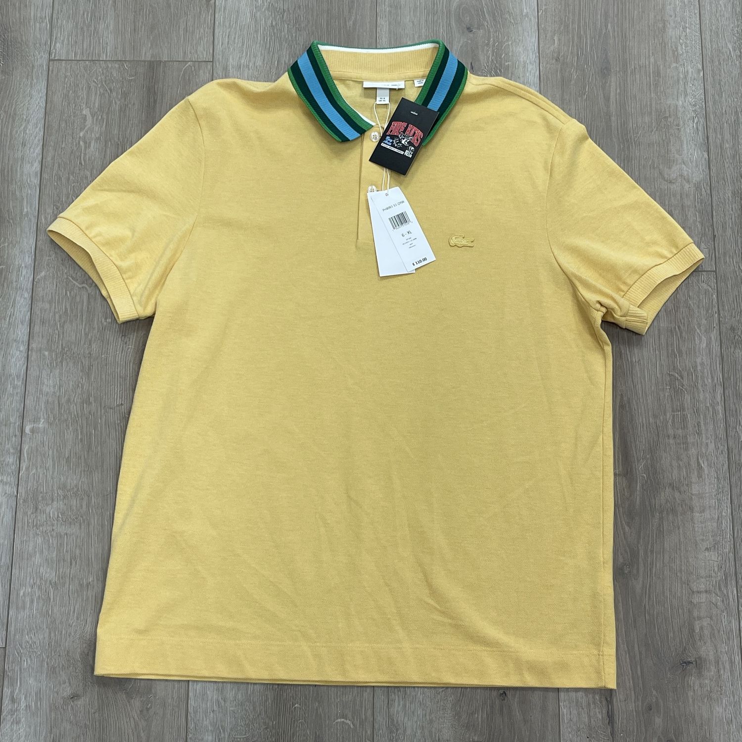 Lacoste Yellow Collar Tee • New