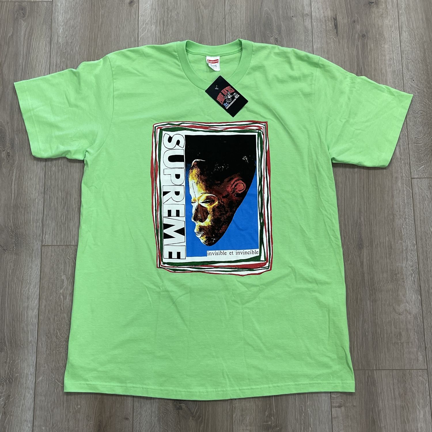Supreme Mask Lime Green Tee • Pre-Owned
