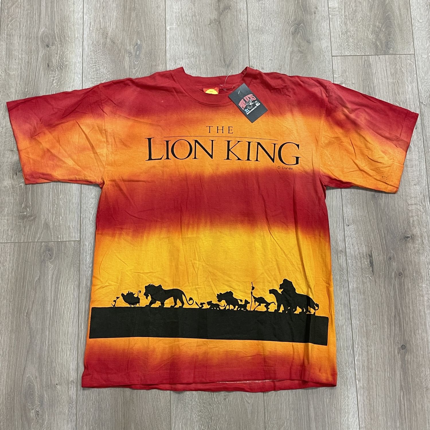 Vintage 90s The Lion King Tie Dye Tee Size Large Pre-Owned