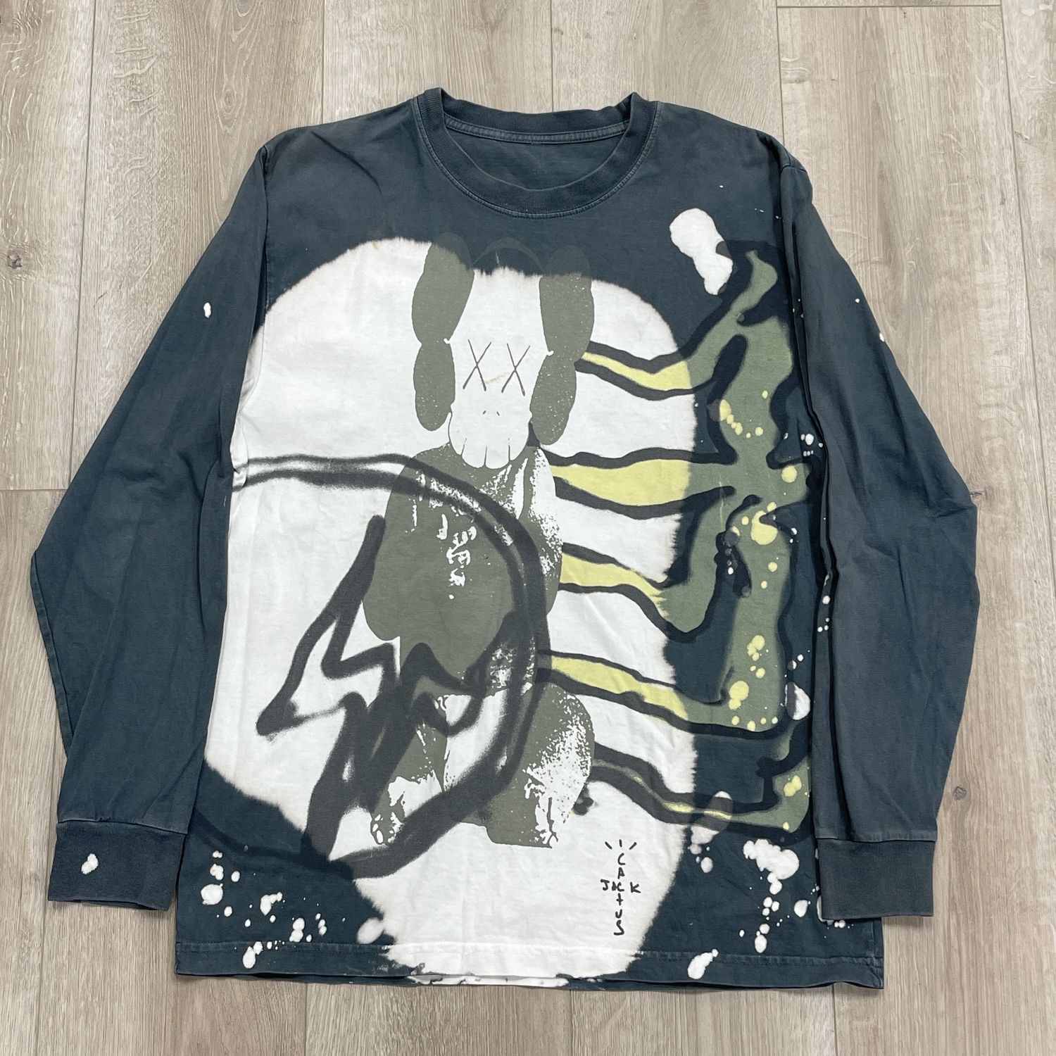 Travis Scott Cactus Jack + Kaws For Fragment L/S Tee size Large Pre-Owned