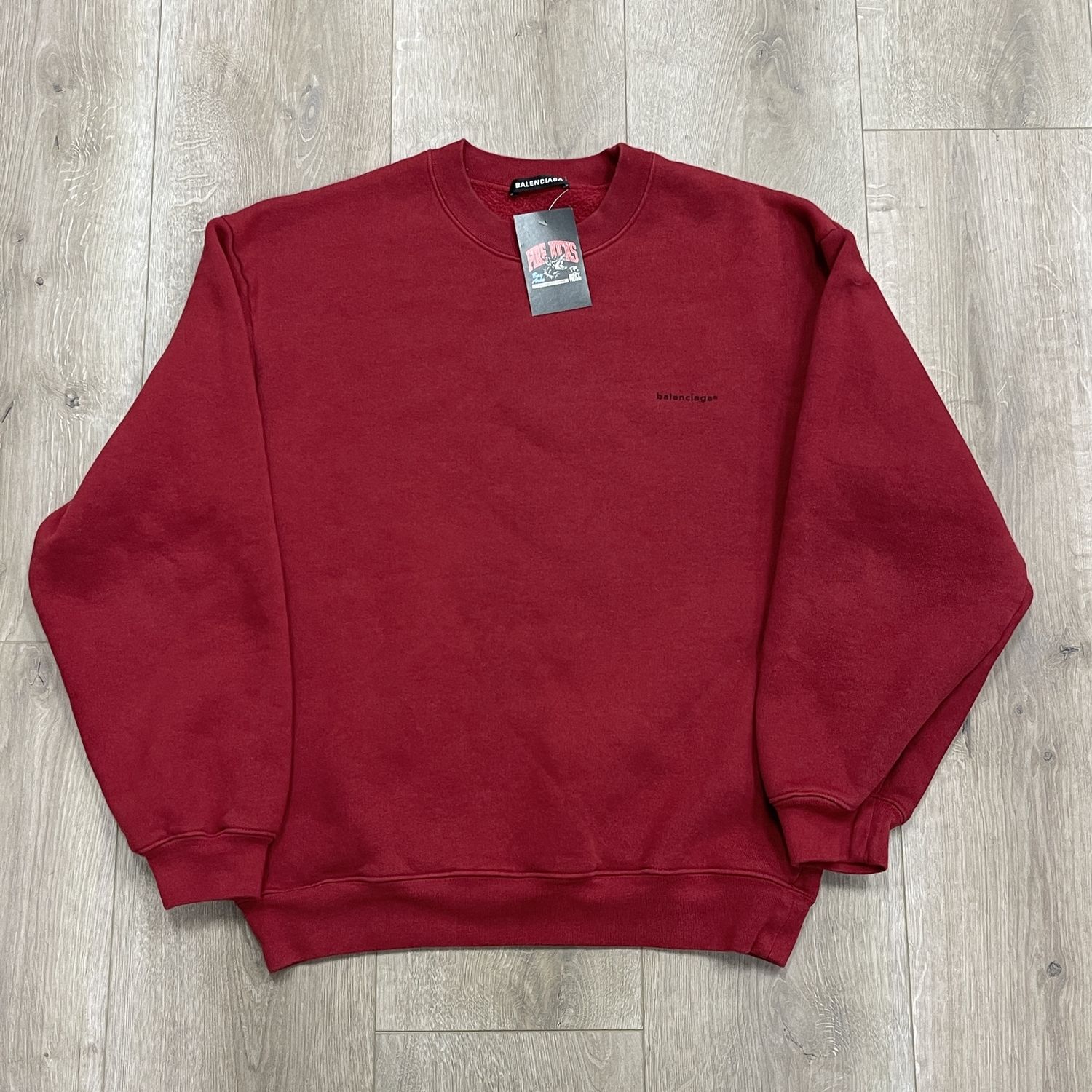 Balenciaga Maroon Crewneck Size Small Pre-Owned