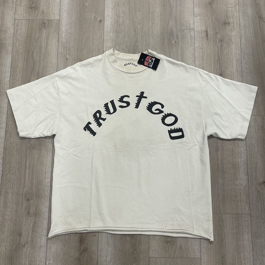 SS19 Kanye West Trust God Tee Bone Large  Pre-Owned