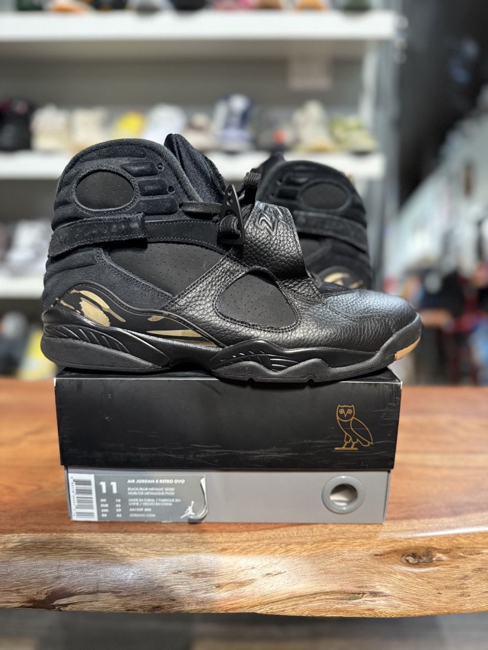 Jordan 8 Retro OVO Black • Pre-Owned, Product Condition: Pre-Owned, Shoe Size: US M 11