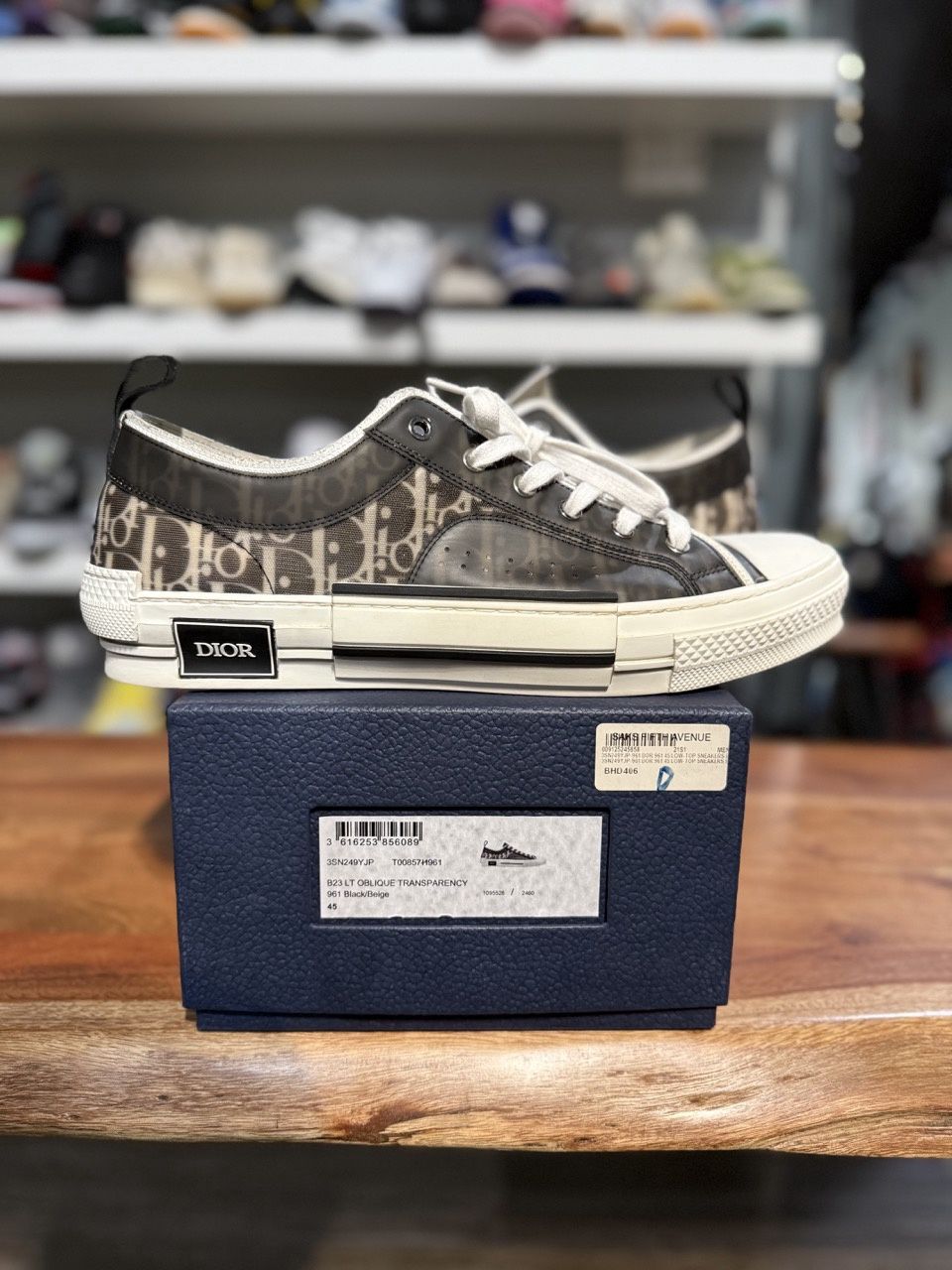 Dior B23 Low Black White Oblique • Pre-Owned, Price: US M 12, Shoe Size: Pre-Owned