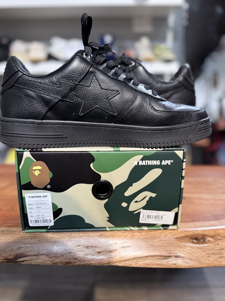 A Bathing Ape Bape Sta Triple Black (2024) • Pre-Owned, Product Condition: Pre-Owned, Shoe Size: US M 13
