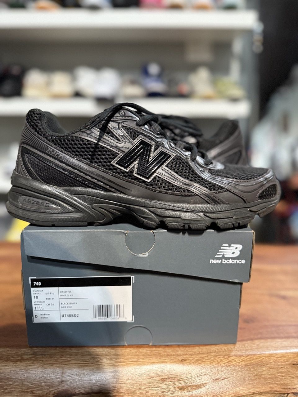 New Balance 740v2 Black Grey Silver • Pre-Owned, Shoe Size: US M 10, Product Condition: Pre-Owned