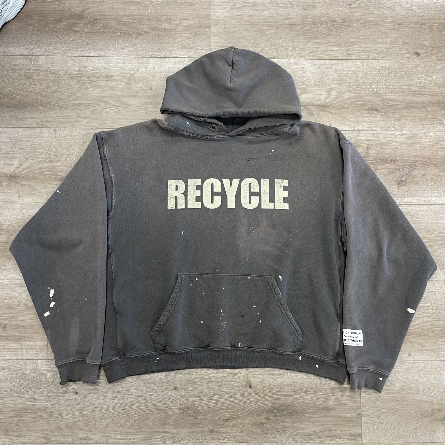 SS23 Gallery Dept. 90&#39;s Recycle Hoodie Washed Black size Large Pre-Owned