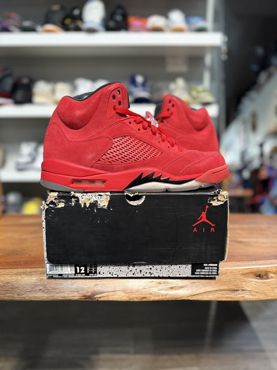 Jordan 5 Retro Red Suede - Pre-Owned, Product Condition: Pre-Owned, Shoe Size: US M 12