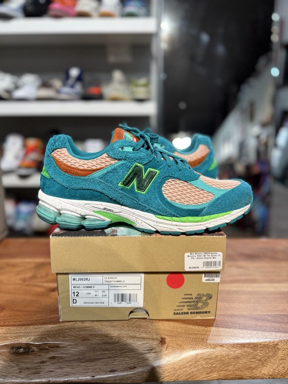 New Balance 2002R Salehe Bembury Water Be The Guide - Pre-Owned, Shoe Size: US M 12, Product Condition: Pre-Owned