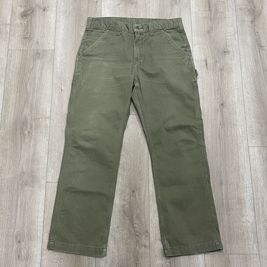 Carhartt Carpenter Pants Olive Size 33x30 Pre-Owned