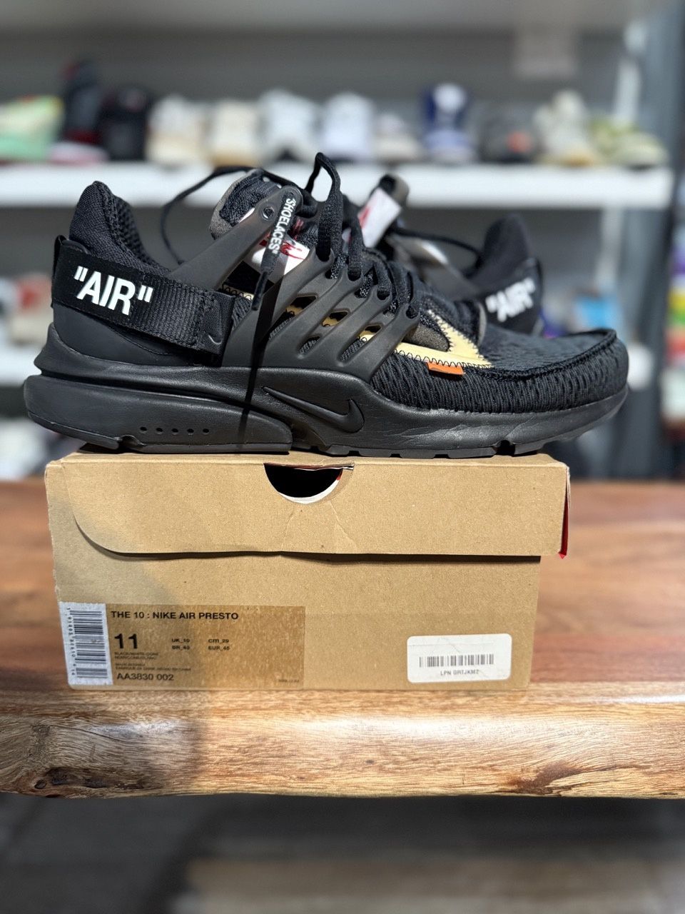 Nike Air Presto Off-White Black (2018) - Pre-Owned, Product Condition: Pre-Owned, Shoe Size: US M 11