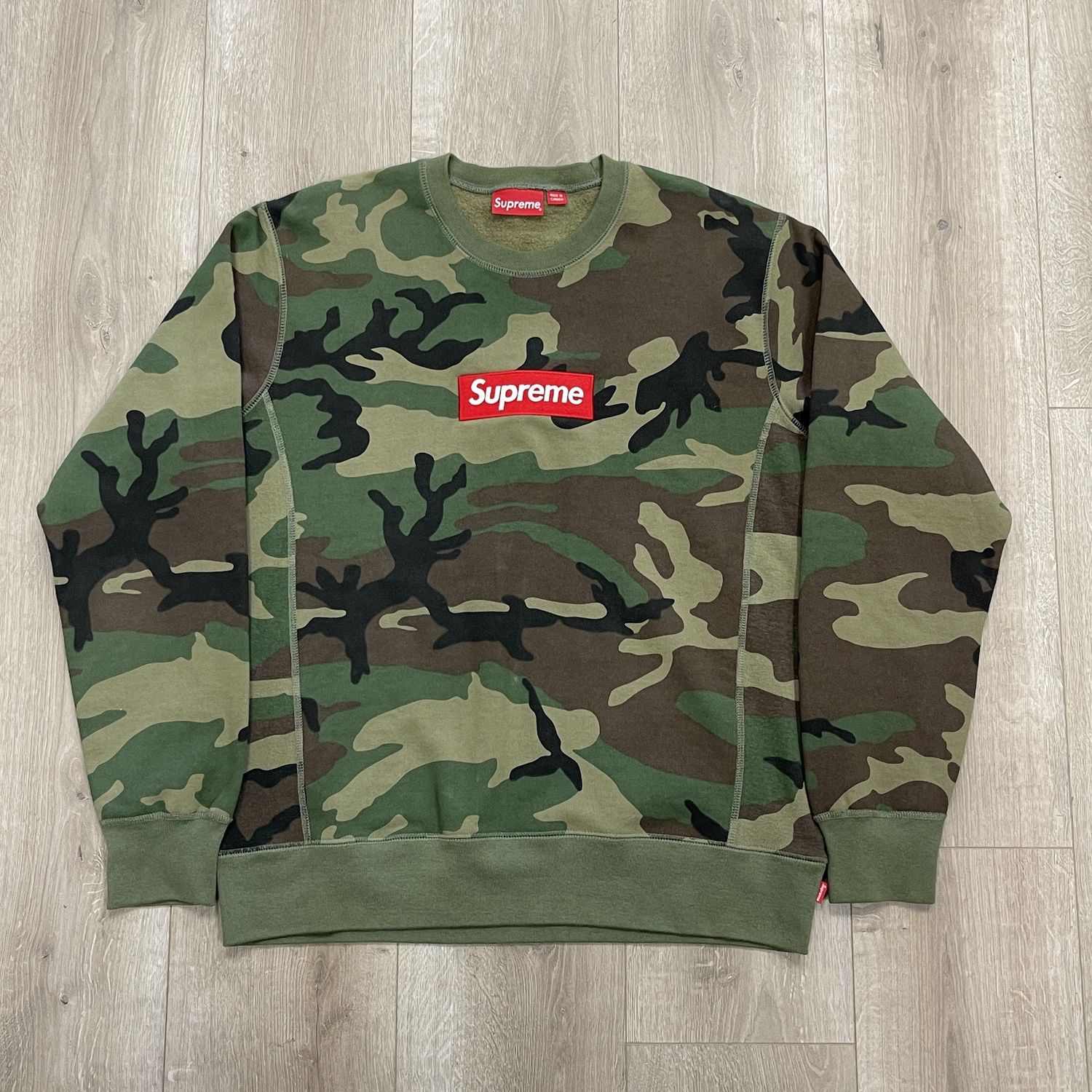 2015 Supreme NYC Camo Box Logo Crewneck size Large Pre-Owned