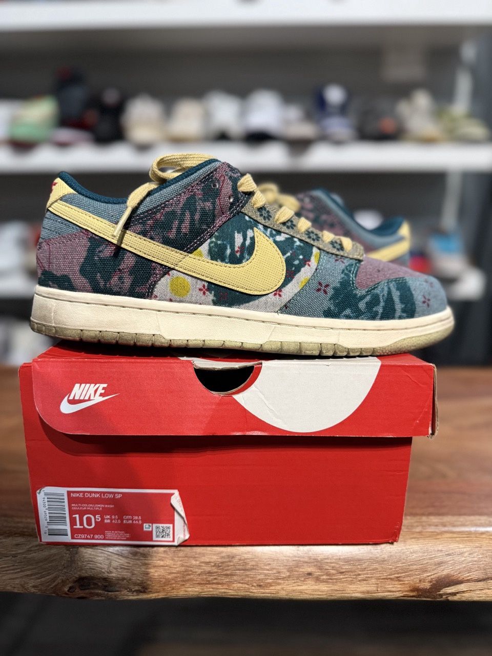 Nike Dunk Low Community Garden - Pre-Owned, Product Condition: Pre-Owned, Shoe Size: US M 10.5