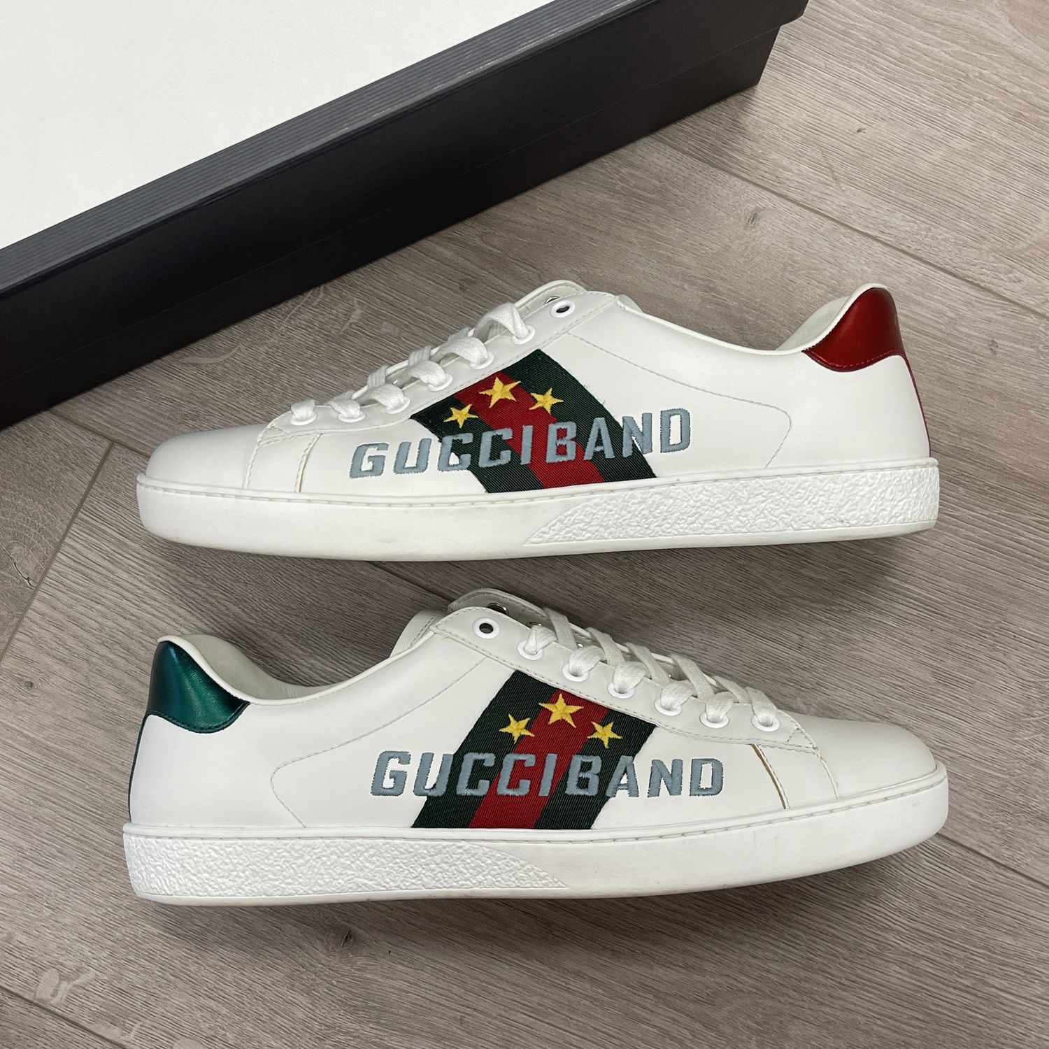Gucci Ace Gucci Band • Pre-Owned, Shoe Size: US M 8.5, Product Condition: Pre-Owned