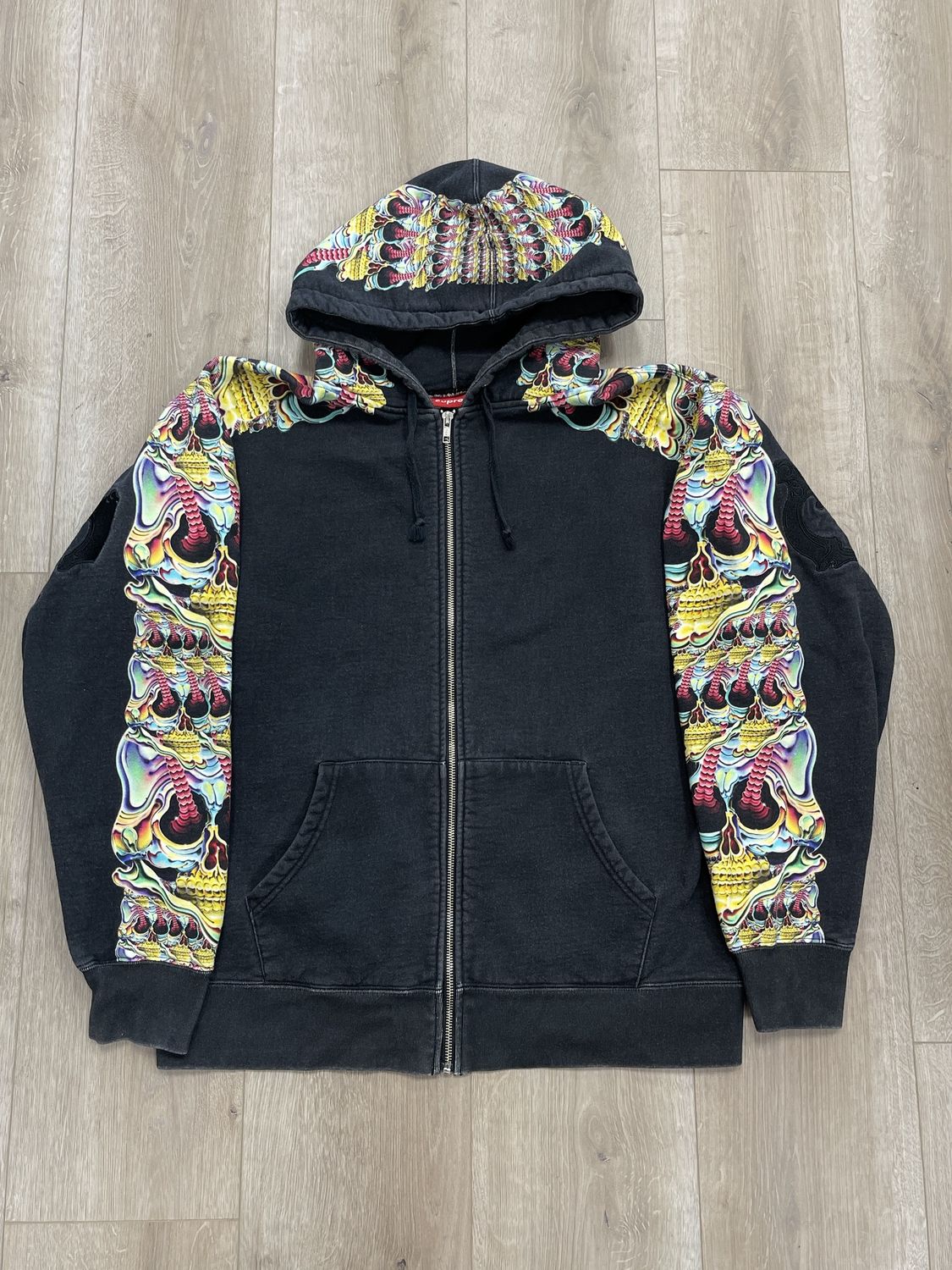 Supreme Skulls Zip Up Hooded Sweatshirt • Pre-Owned