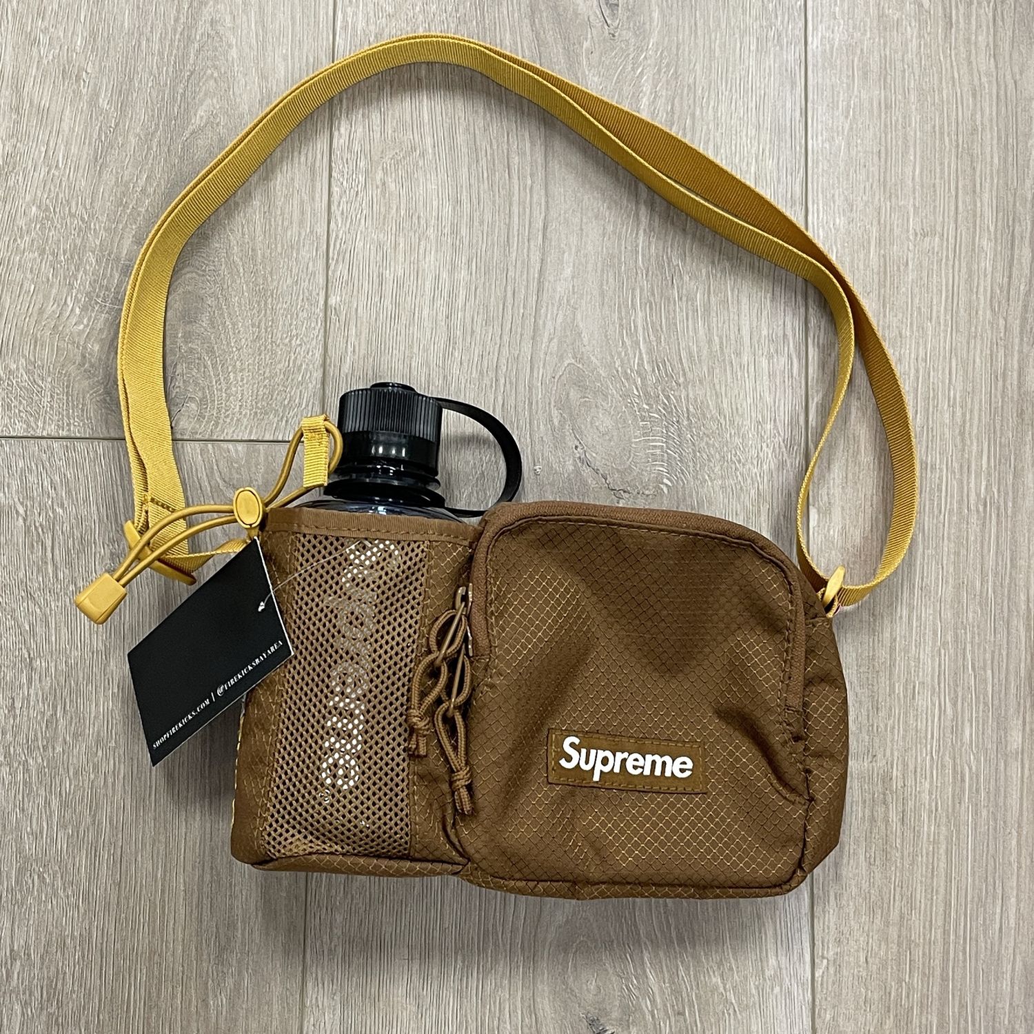 Supreme SS22 Side Bag Shoulder Bag Brown Gold