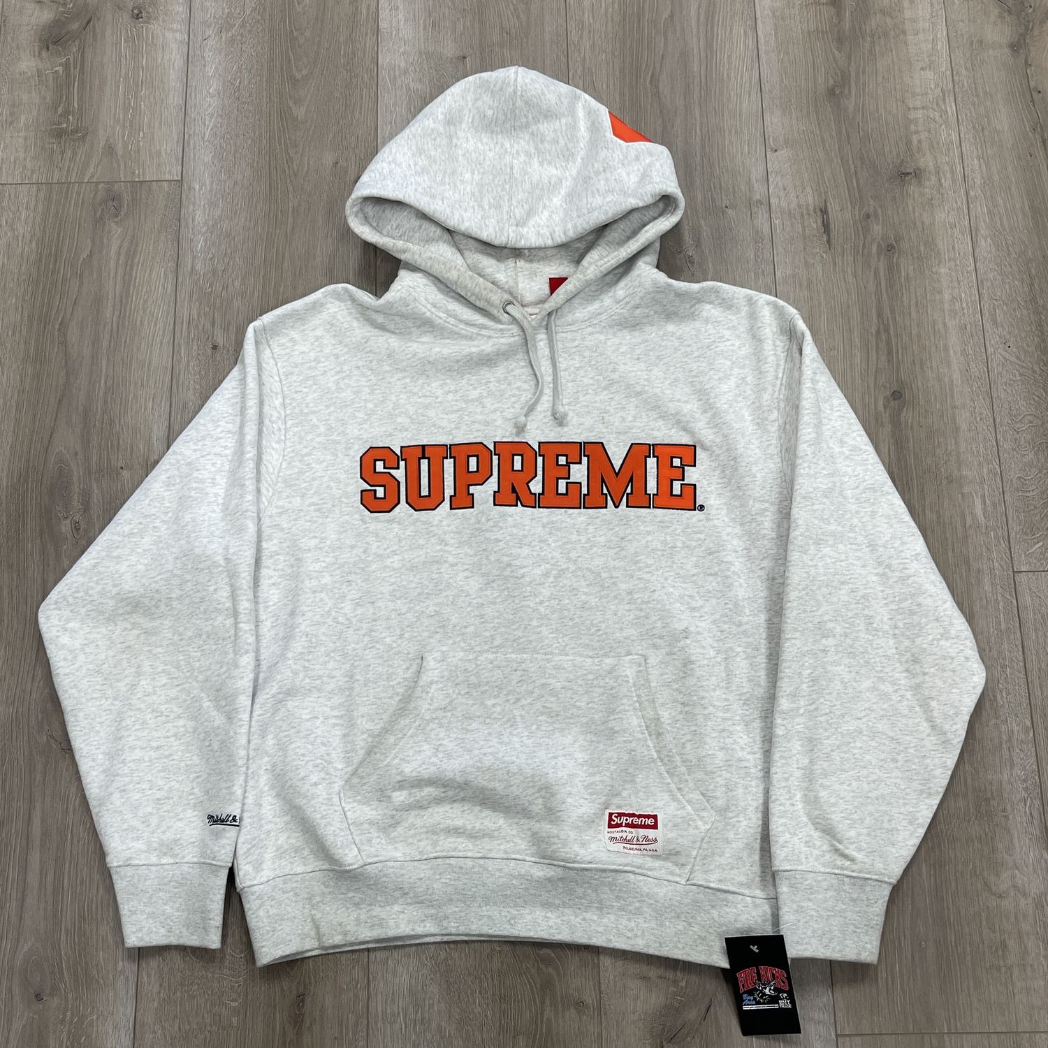 Supreme Syracuse Heather Grey Hoodie • Pre-Owned