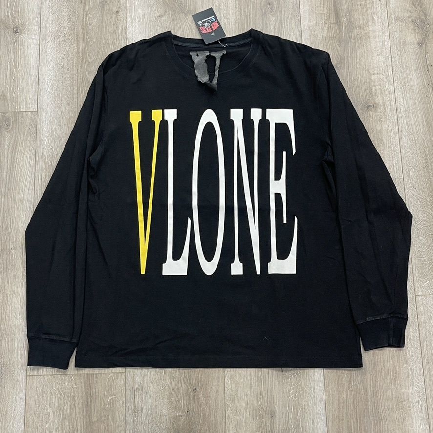 Vlone Staple Yellow / Black Long Sleeve T-shirt size XL Pre-Owned