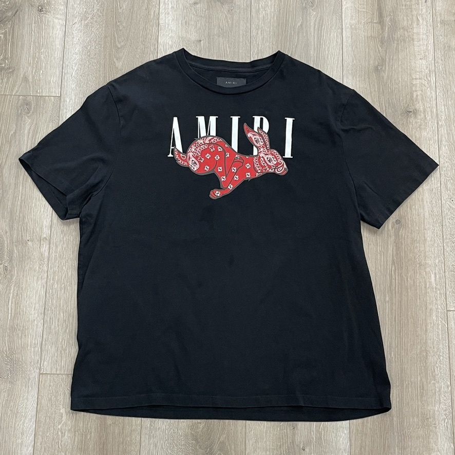 AMIRI Cny Rabbit Logo T-Shirt Black size XXL Pre-Owned