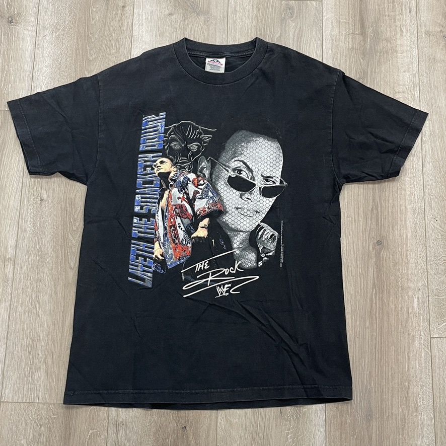 2001 The Rock Wrestling Tee Size Large Pre-Owned