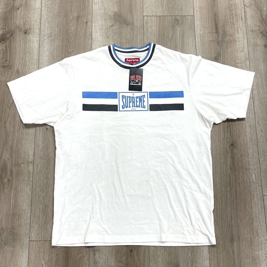 Supreme Warm Up Stripe Short-Sleeve Top size Medium Pre-Owned