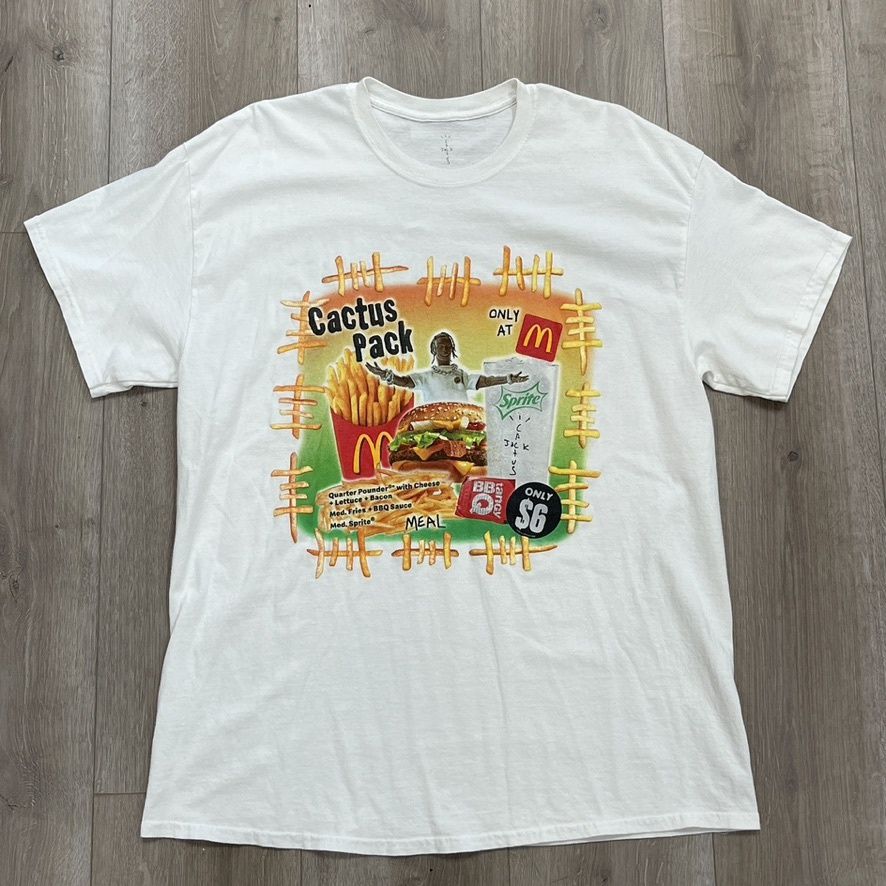 Travis Scott McDonalds Tee Size Large Pre-Owned