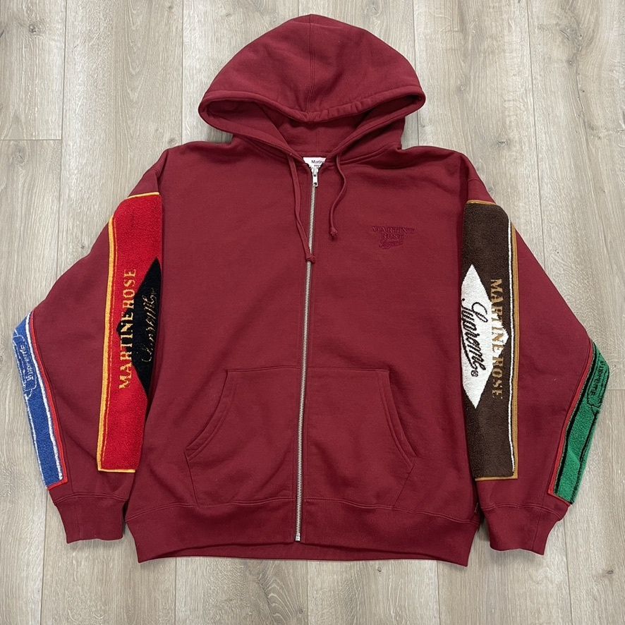 Supreme Martine Rose Towel Zip Up Hooded Sweatshirt Cardinal size Large Pre-Owned