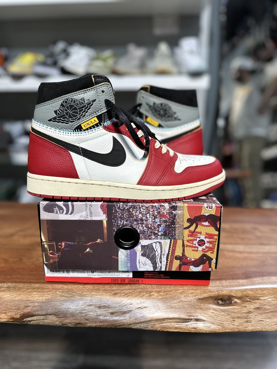 Jordan 1 Retro High OG SP Union LA Chicago Shadow - Pre-Owned, Shoe Size: US M 9.5, Product Condition: Pre-Owned