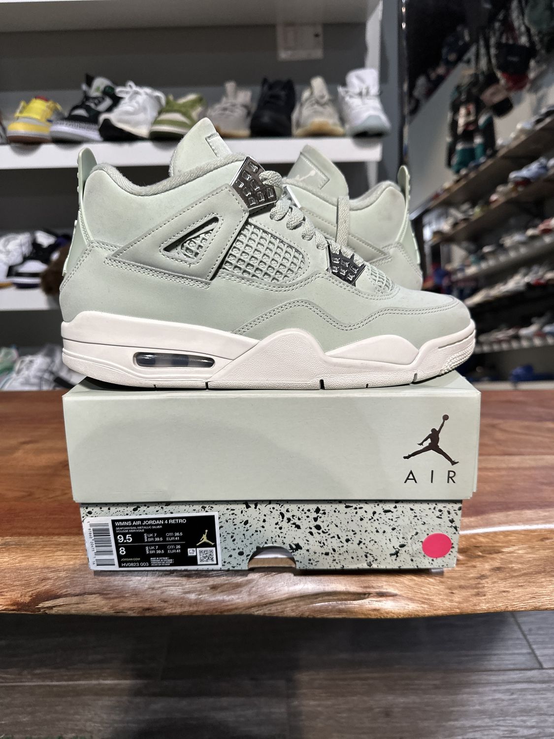 Jordan 4 Retro Seafoam Sail (W) - Pre-Owned, Shoe Size: US W 9.5, Product Condition: Pre-Owned
