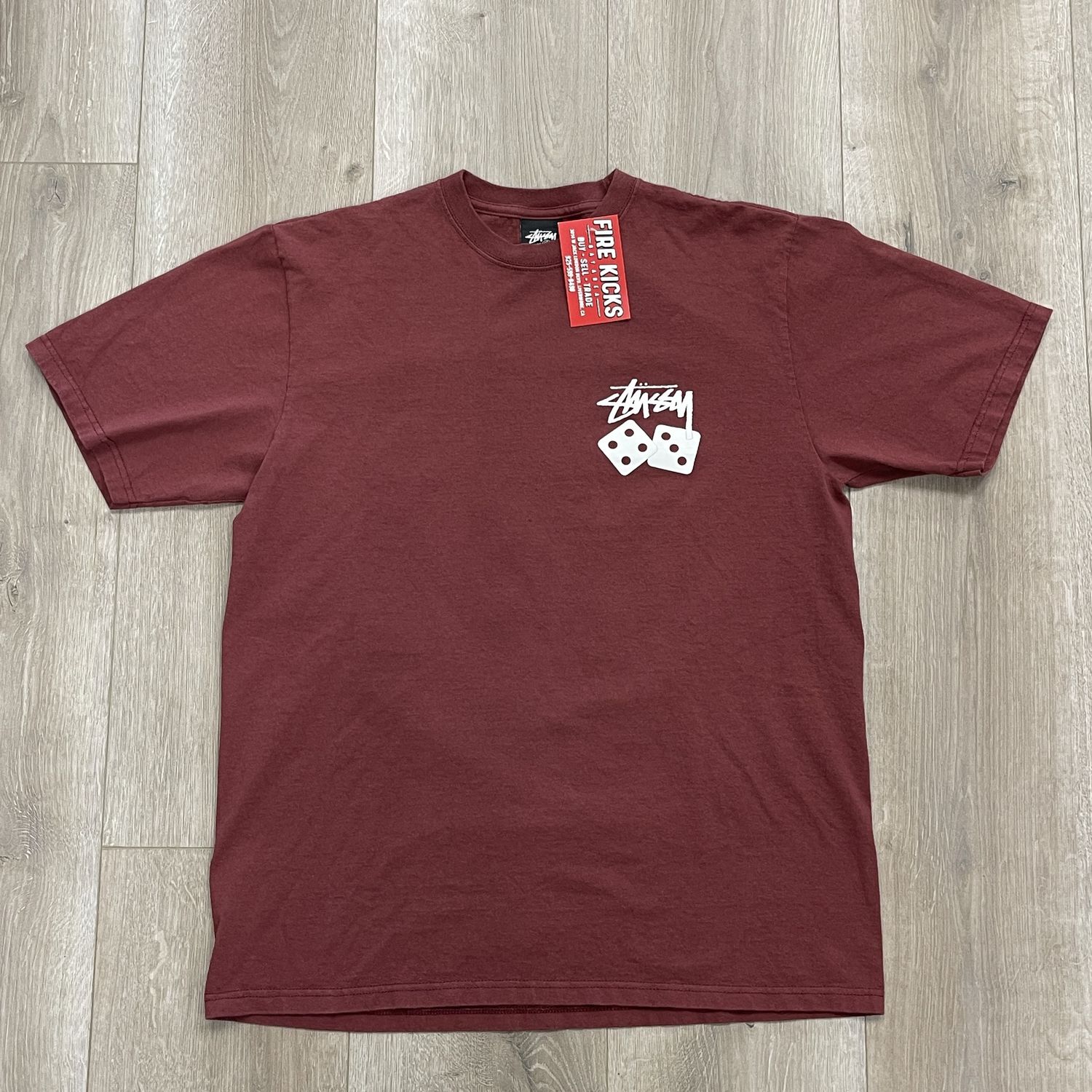 Stussy Dice Maroon Tee