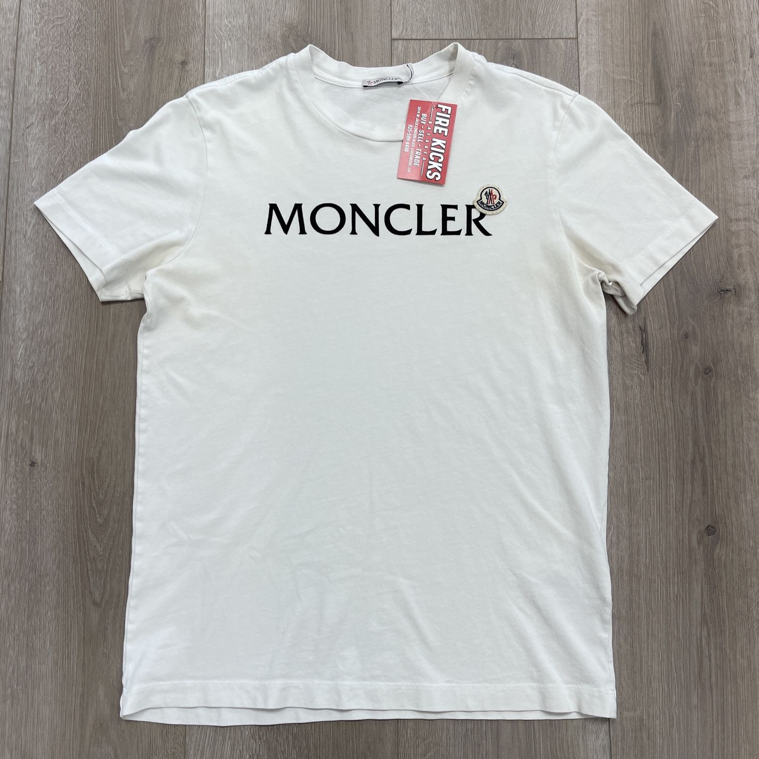Moncler White Tee • Pre-Owned