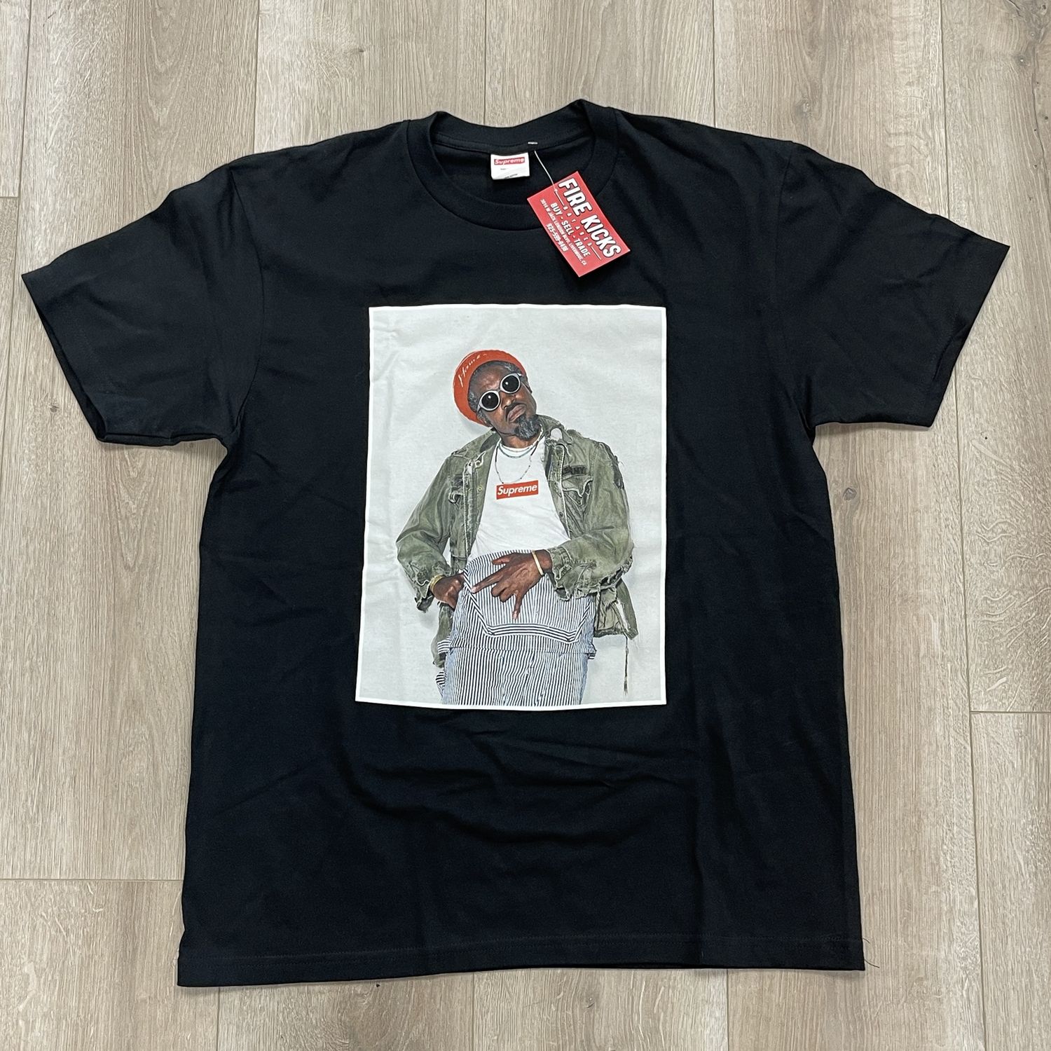 Supreme André 3000 Black Tee • Pre-Owned