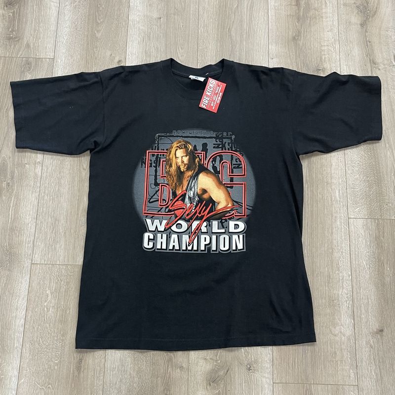 Vintage 1990s NWO Kevin Nash Wolf Pack World Champion Shirt - Pre-Owned