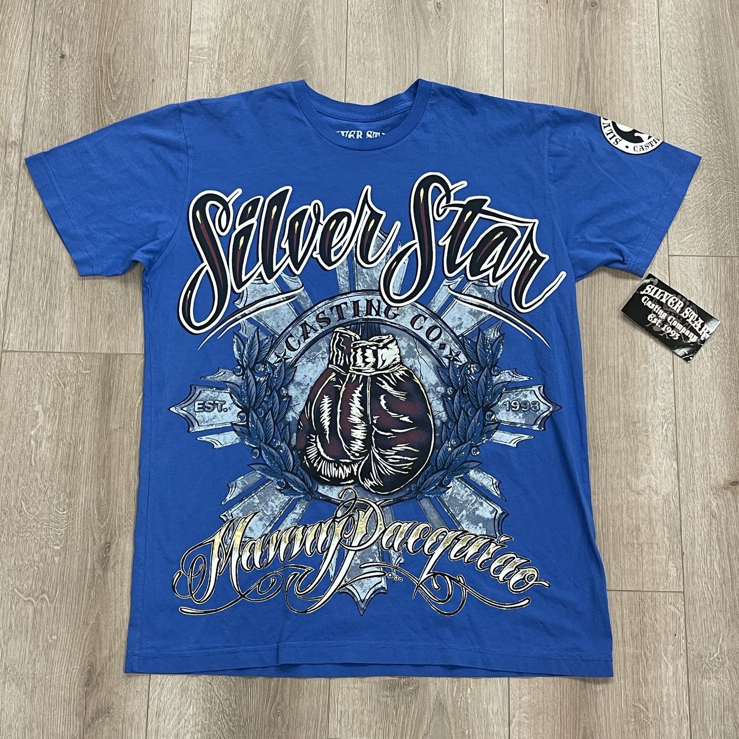 Silver Star Manny Pacquiao Tee Size Large Brand New