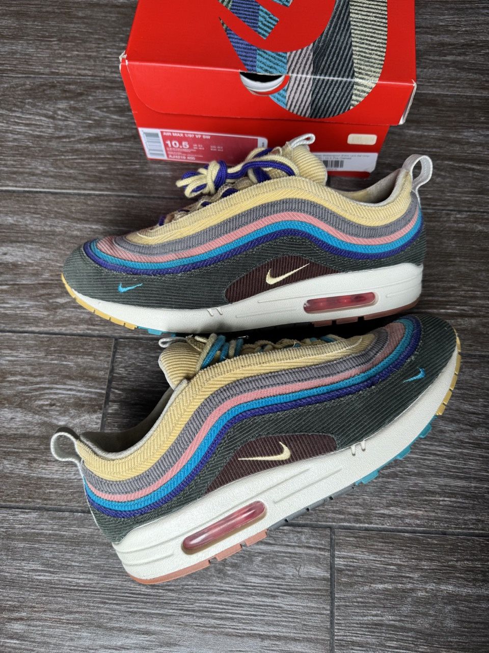Nike Air Max 1/97 Sean Wotherspoon (Extra Lace Set Only) - Pre-Owned, Product Condition: Pre-Owned, Shoe Size: US M 10.5