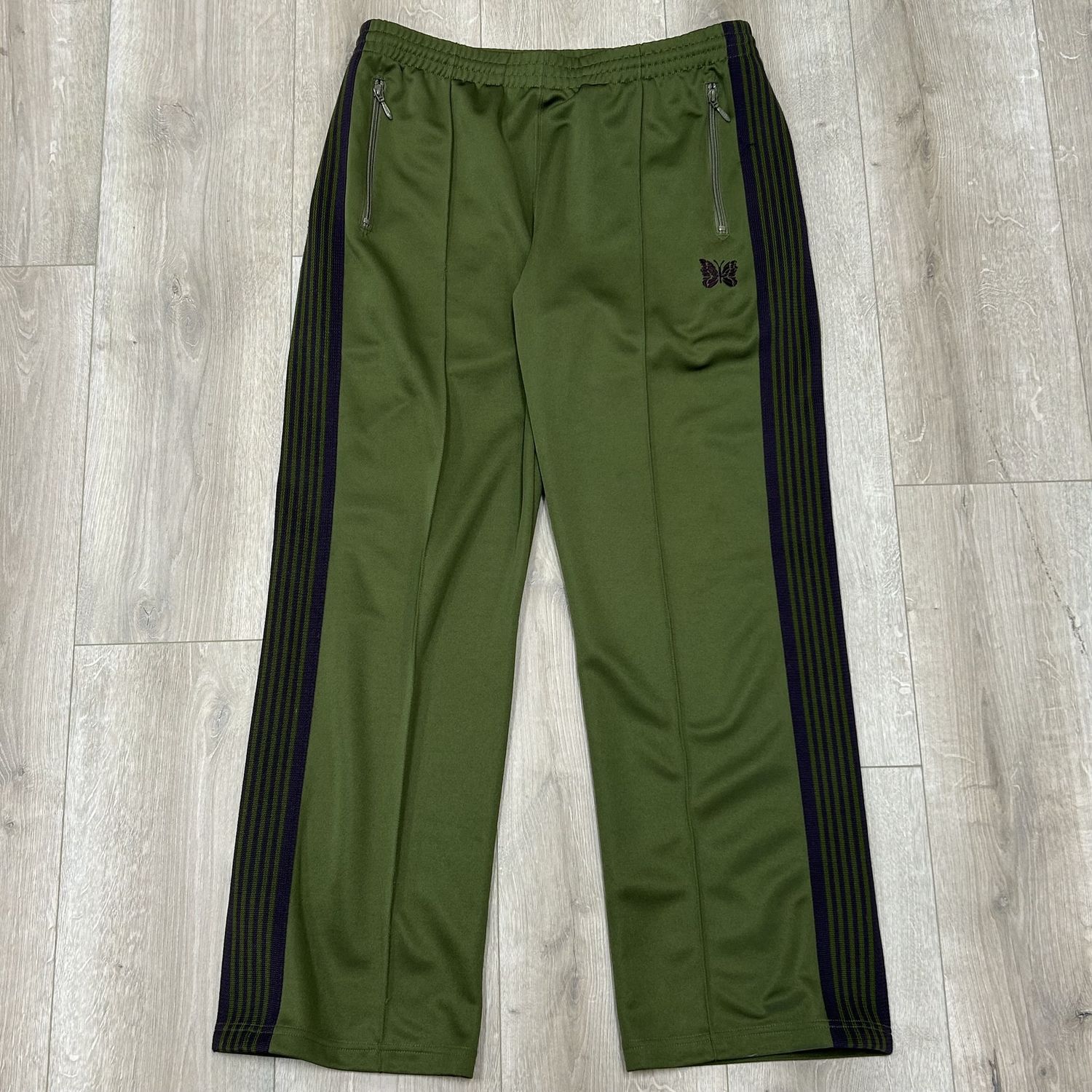 Needles Polyester Pants Green, Clothing Size: L, Product Condition: Pre-Owned