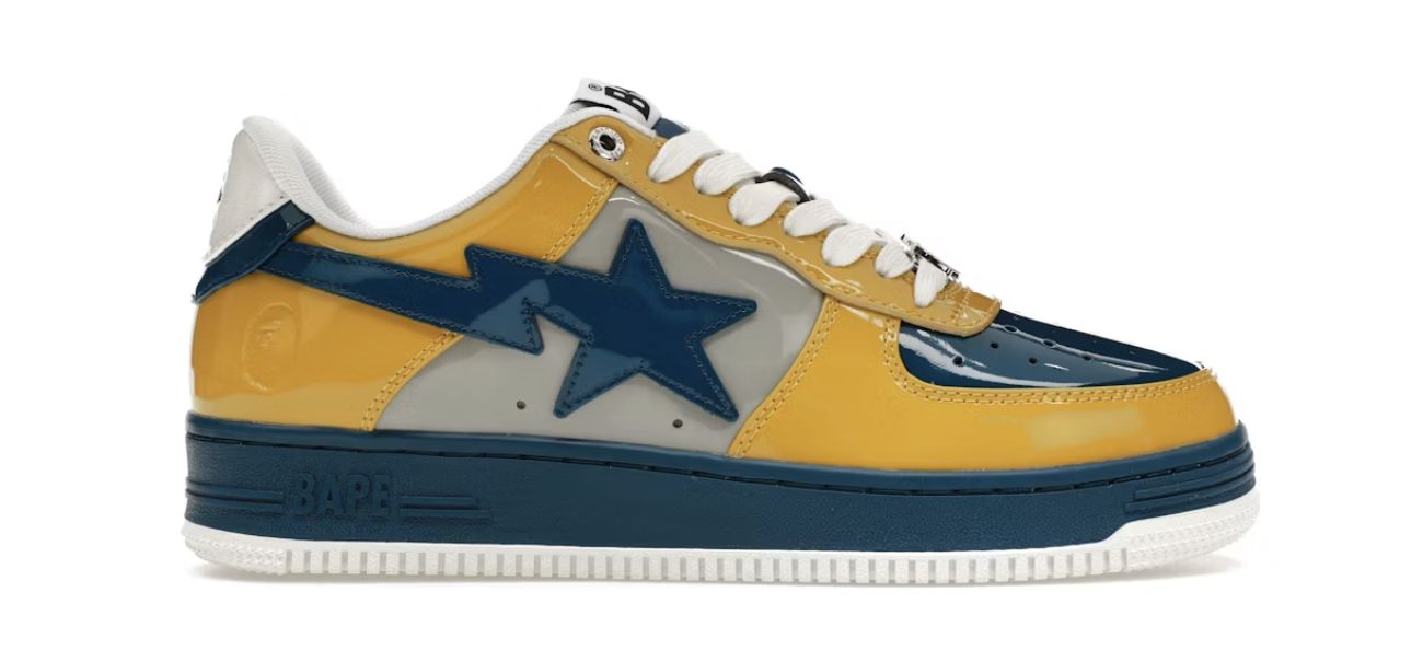 A Bathing Ape Bape Sta Nostalgic Blue Yellow - Brand New