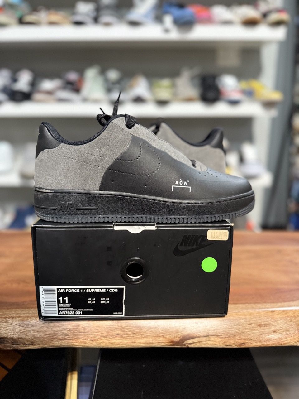 Nike Air Force 1 Low A Cold Wall Black - Pre-Owned rep box, Product Condition: Pre-Owned, Shoe Size: US M 10