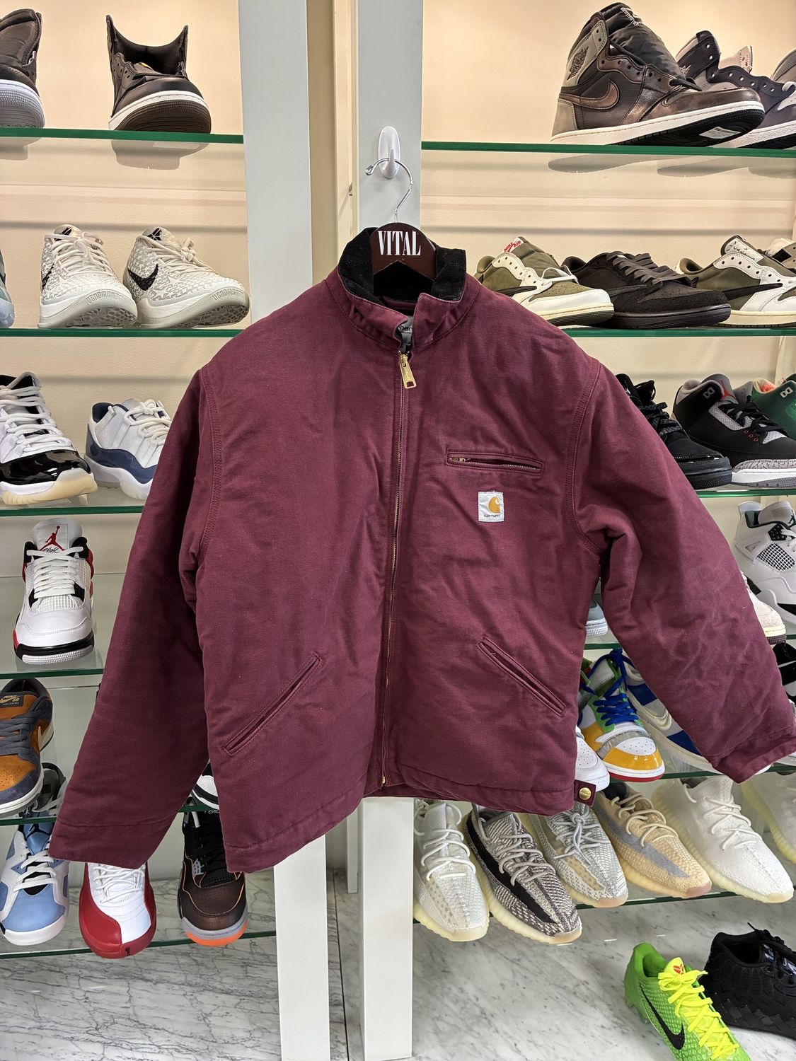 Vintage Carhartt WOP J97 CRI Crimson Red, Clothing Size: M, Product Condition: Pre-Owned