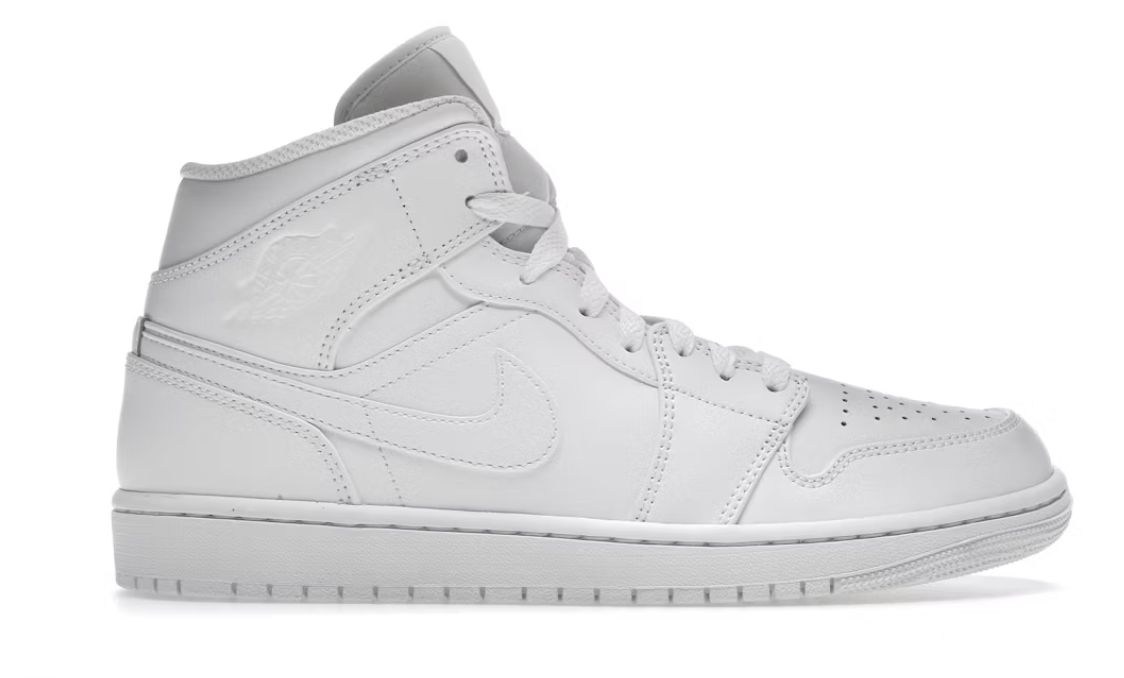 Jordan 1 Mid Triple White - Brand New