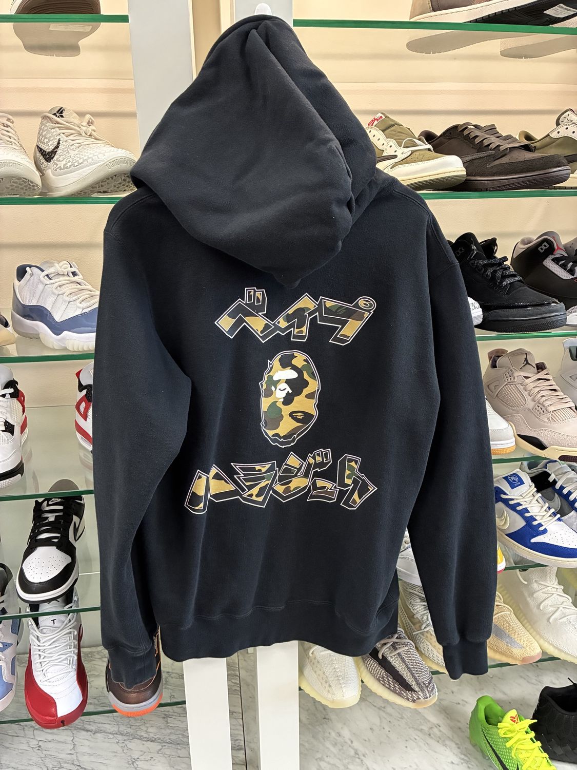BAPE Harajuku Full Zip Hoodie Black - Pre-Owned, Clothing Size: XL, Product Condition: Pre-Owned