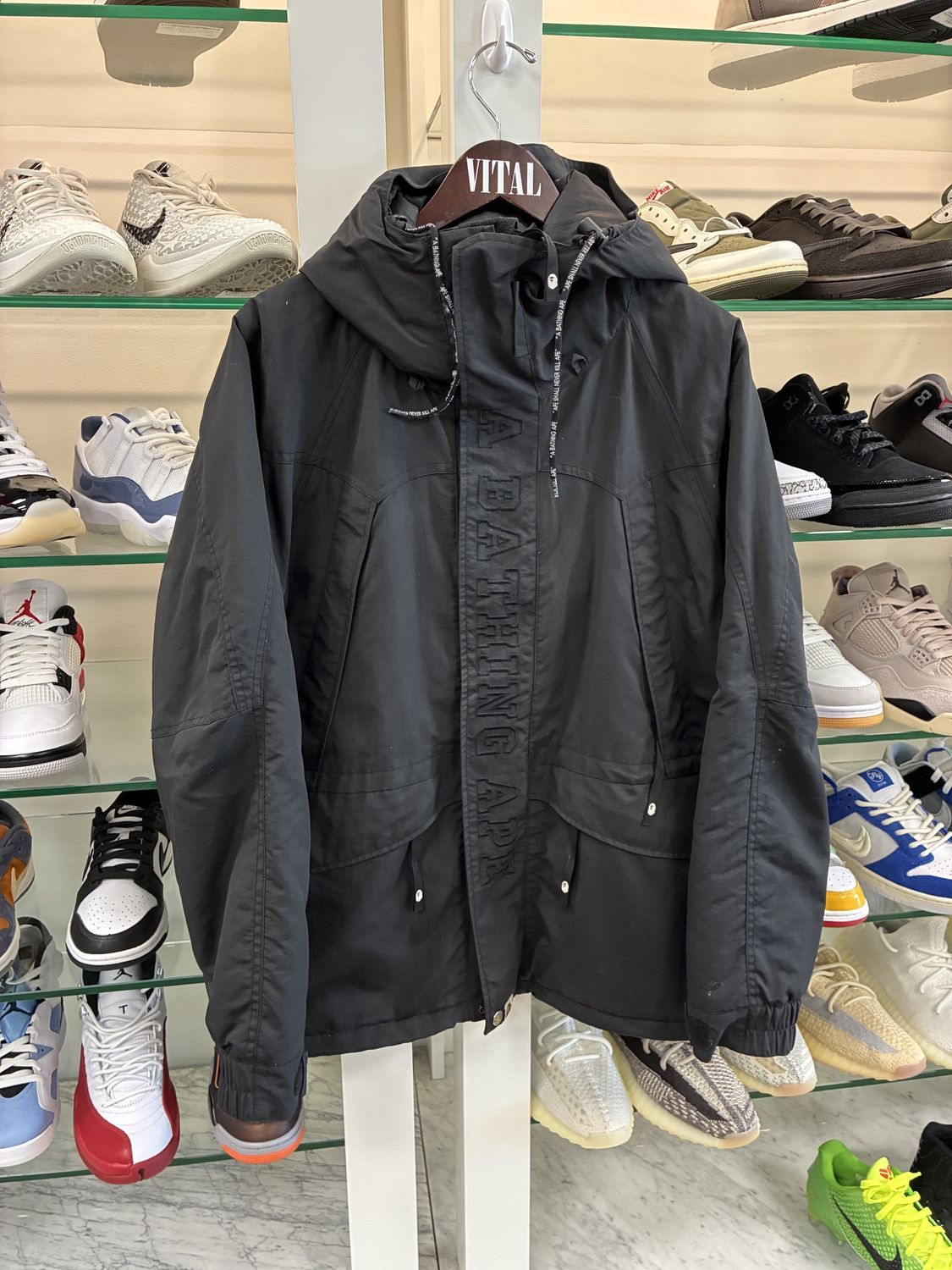 BAPE Black snowboard jacket A Bathing Ape Gore-Tex - Pre-Owned, Clothing Size: L, Product Condition: Pre-Owned