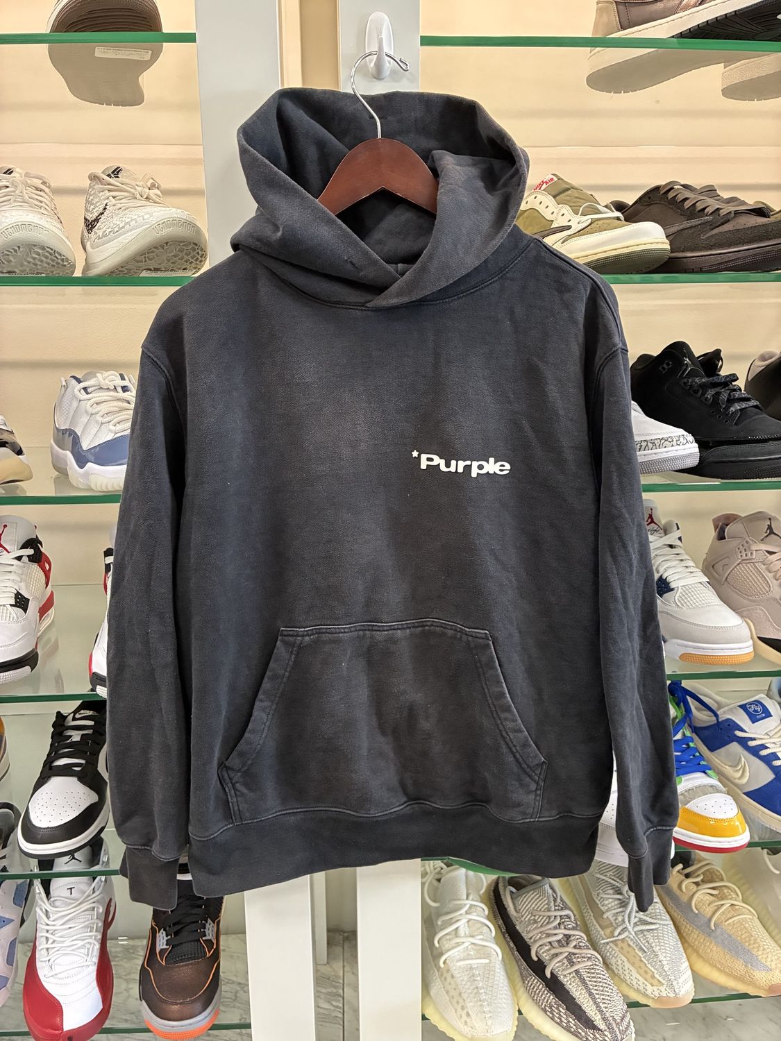 Purple Brand logo-print cotton hoodie - Pre-Owned, Clothing Size: S, Product Condition: Pre-Owned